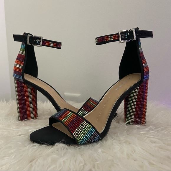 Gianni Bini Rainbow Rhinestone 4’’ Heels sz 8 - Picture 1 of 4